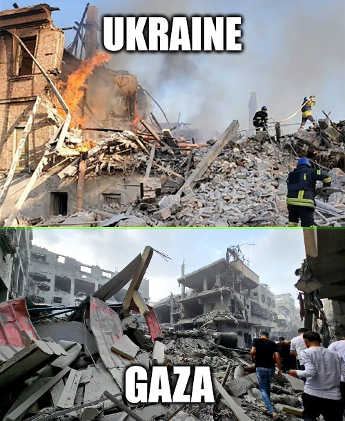 Gaza or Ukraine which is not ok? | UKRAINE; GAZA | image tagged in ive committed various war crimes,israel,biden | made w/ Imgflip meme maker