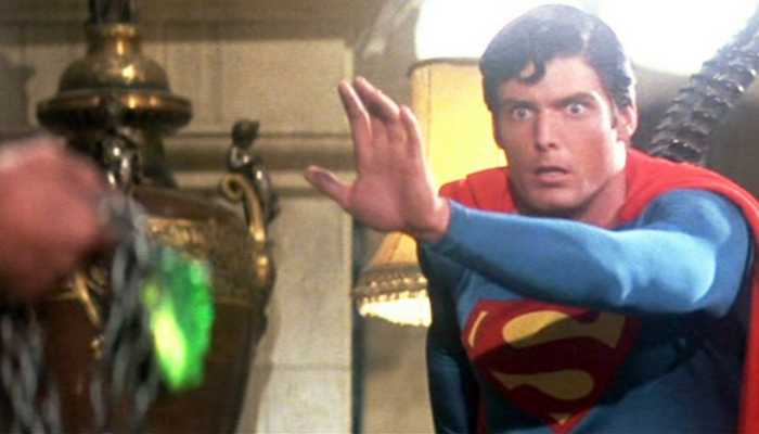 High Quality Superman Facing Kryptonite Blank Meme Template