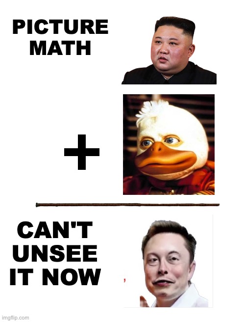 some bad looks from him lately . . . no, always | PICTURE
MATH; CAN'T
UNSEE
IT NOW | image tagged in blank white template,elon musk | made w/ Imgflip meme maker