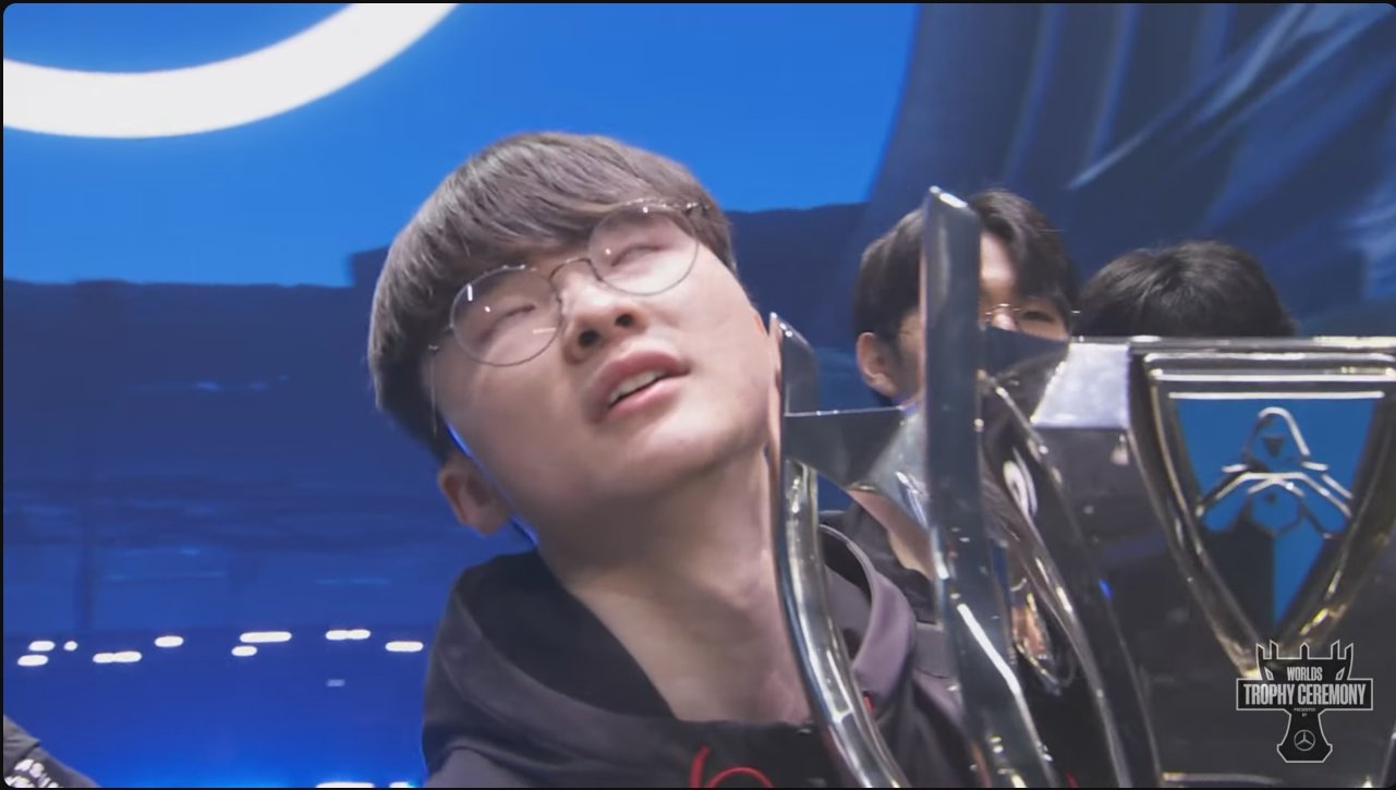 High Quality Faker when he won the world championship 2023 Blank Meme Template