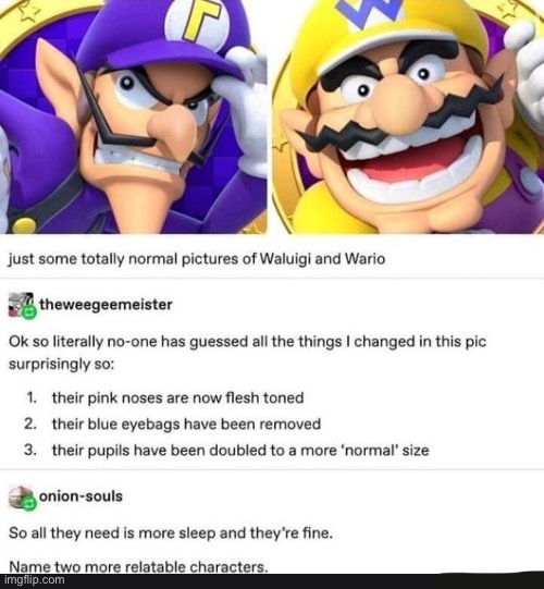 Wario and waluigi | image tagged in wario and waluigi | made w/ Imgflip meme maker