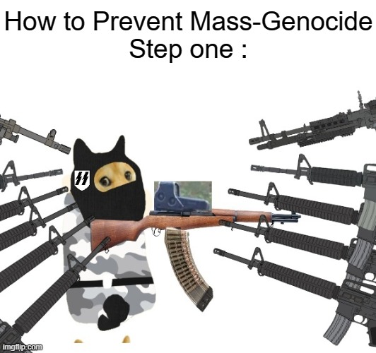 Eroican Shitpost #3 | How to Prevent Mass-Genocide
Step one : | image tagged in fuze the schutzstaffel,funny,memes,woar,shitpost | made w/ Imgflip meme maker