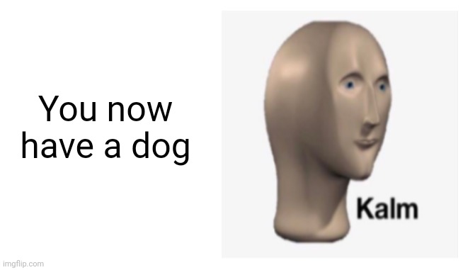 You now have a dog | made w/ Imgflip meme maker