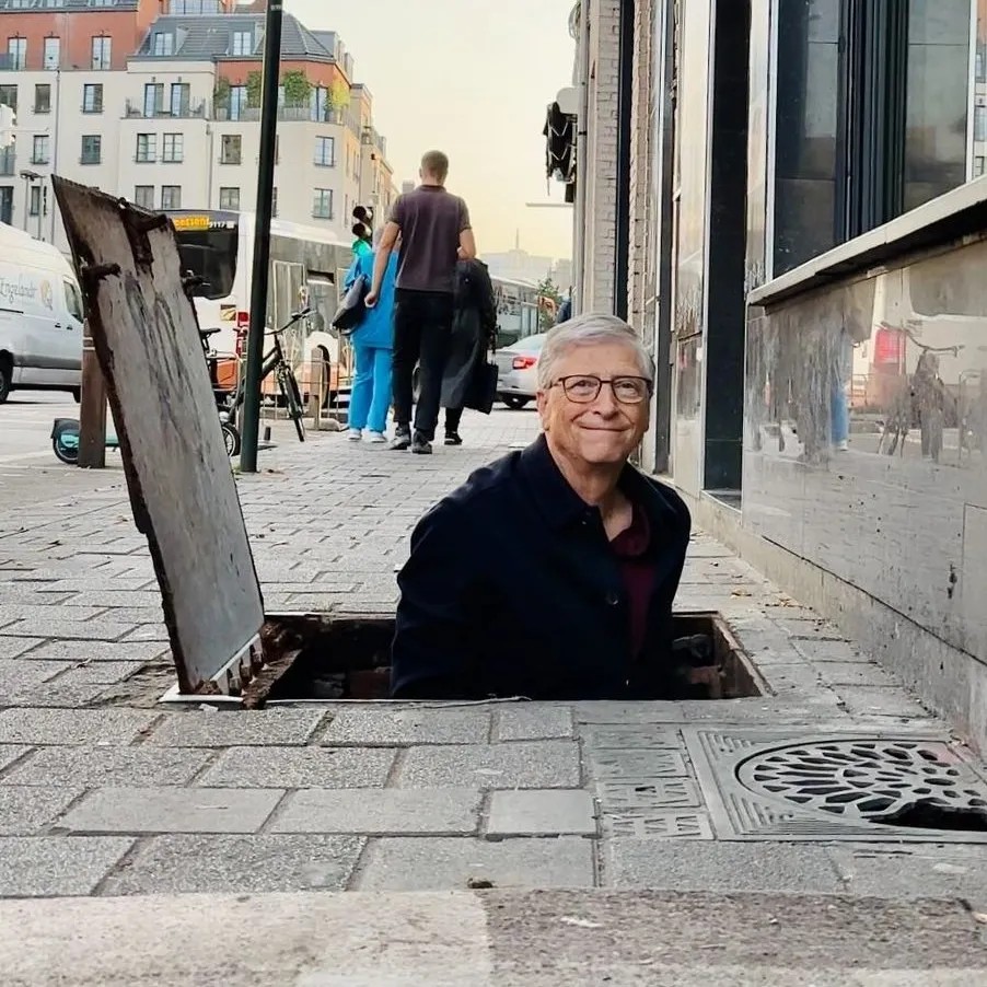 High Quality Bill Gates Sewer Blank Meme Template