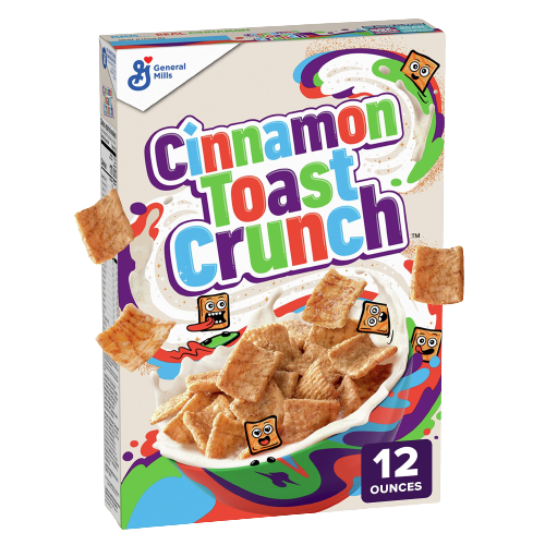 High Quality Original Cinnamon Toast Crunch Breakfast Cereal, 12 OZ Cereal Bo Blank Meme Template