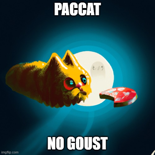 cat will rule the catverst | PACCAT; NO GOUST | image tagged in memes | made w/ Imgflip meme maker