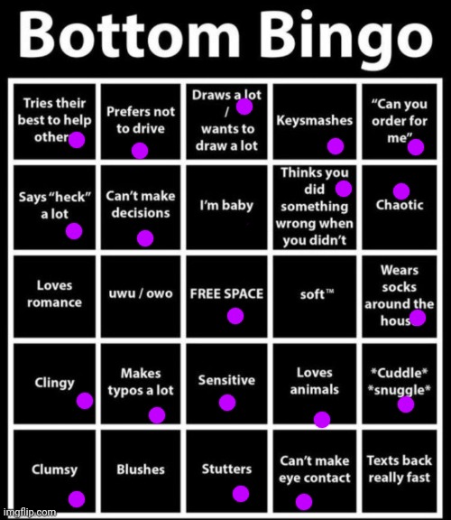 I'm ace buuuuuuuut | image tagged in bottom bingo | made w/ Imgflip meme maker