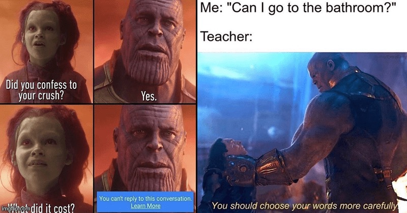 School be like | image tagged in marvel,funny memes | made w/ Imgflip meme maker
