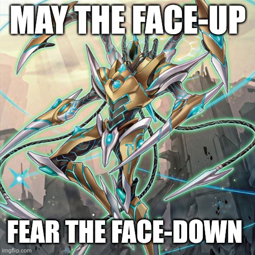 Krawler Soma | MAY THE FACE-UP; FEAR THE FACE-DOWN | image tagged in krawler soma,yugioh,world legacy,series,memes,gaming | made w/ Imgflip meme maker