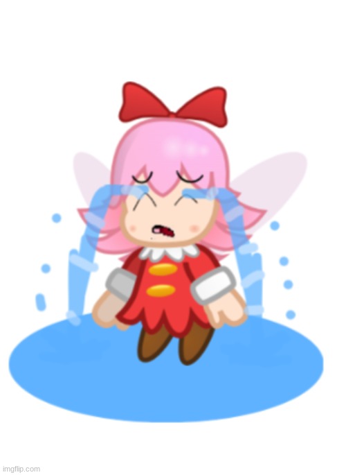 Ribbon Crying Kirby | image tagged in ribbon crying kirby,fanart,ribbon,kirby,crying,oc | made w/ Imgflip meme maker