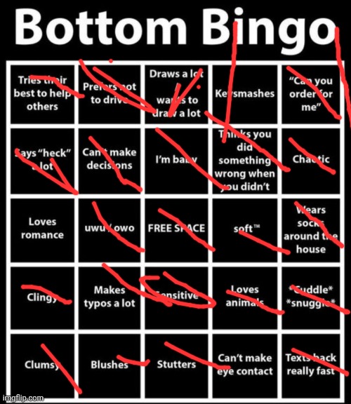 How did I get all? | image tagged in bottom bingo | made w/ Imgflip meme maker