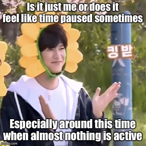 Well the majority lives in america so | Is it just me or does it feel like time paused sometimes; Especially around this time when almost nothing is active | made w/ Imgflip meme maker