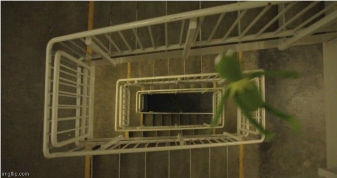 Weee | image tagged in kermit stairwell | made w/ Imgflip meme maker