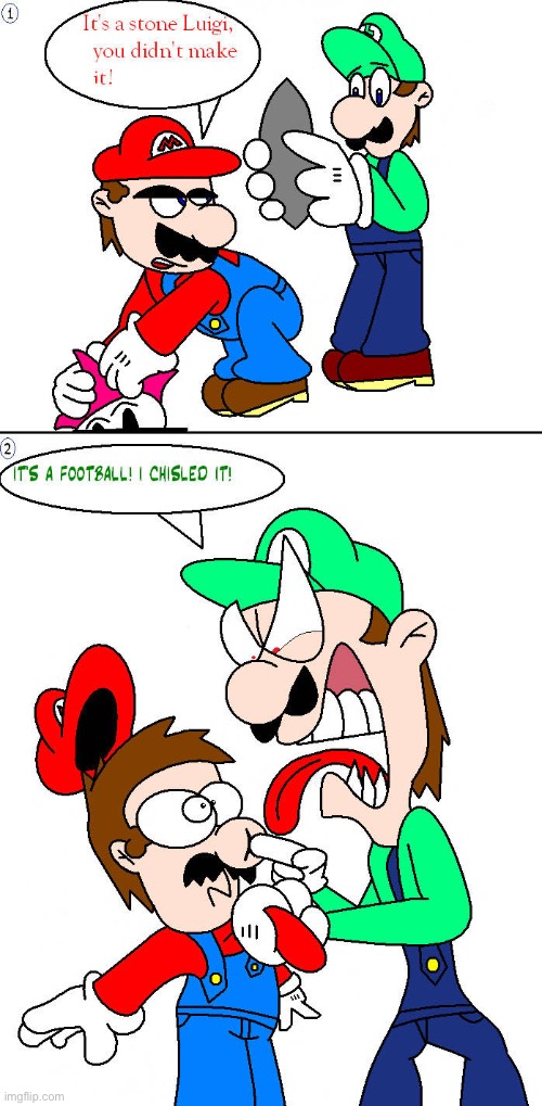 It’s a stone luigi (drawn by Imagine23) | image tagged in it s a stone luigi drawn by imagine23 | made w/ Imgflip meme maker