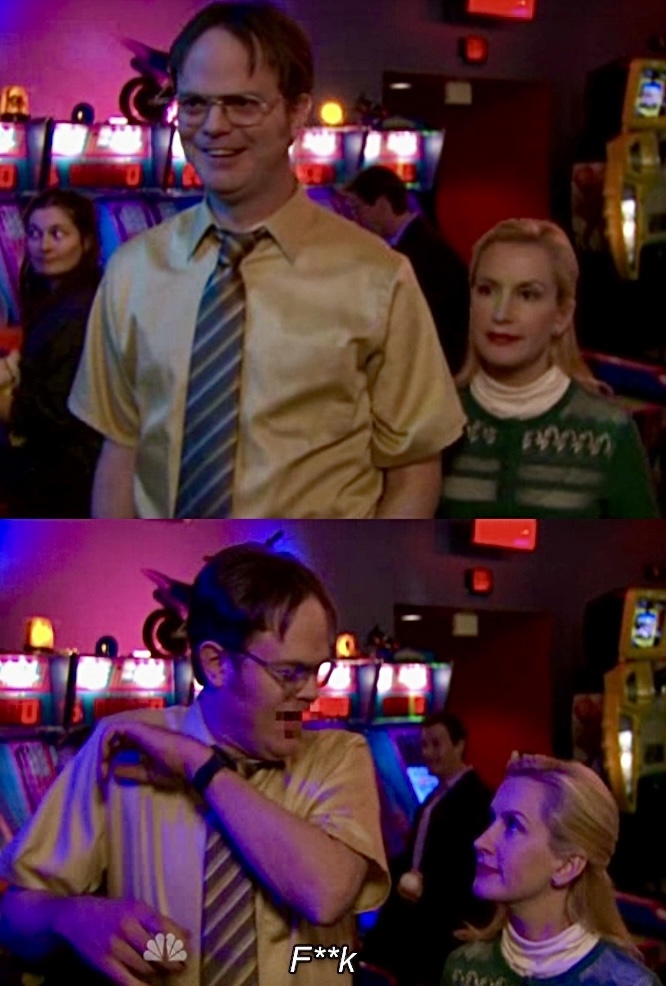 High Quality Angela and Dwight Blank Meme Template