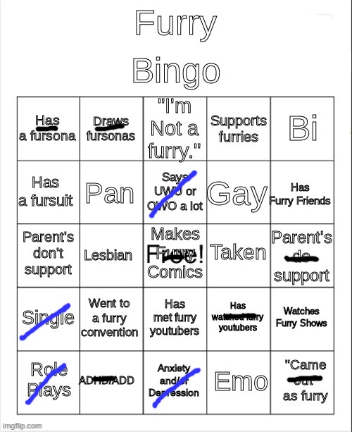 yes | image tagged in furry bingo | made w/ Imgflip meme maker