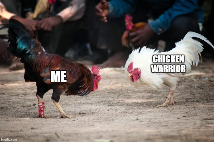 CHICKEN WARRIOR ME | made w/ Imgflip meme maker