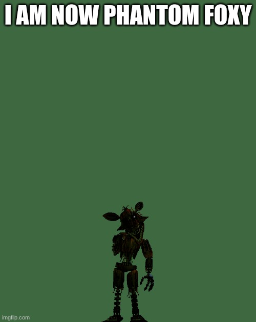YAY | I AM NOW PHANTOM FOXY | image tagged in fnaf | made w/ Imgflip meme maker