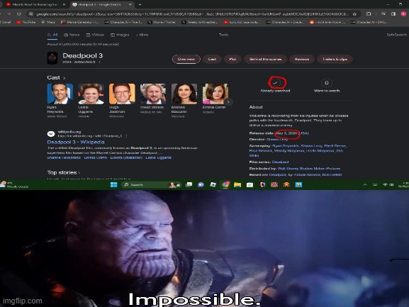 Impossible. | image tagged in impossible | made w/ Imgflip meme maker