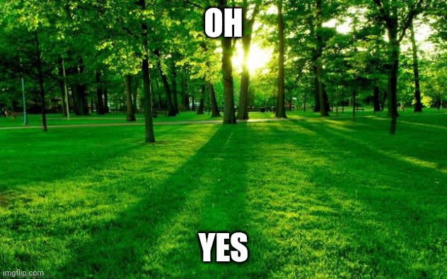 Grass and trees | OH YES | image tagged in grass and trees | made w/ Imgflip meme maker