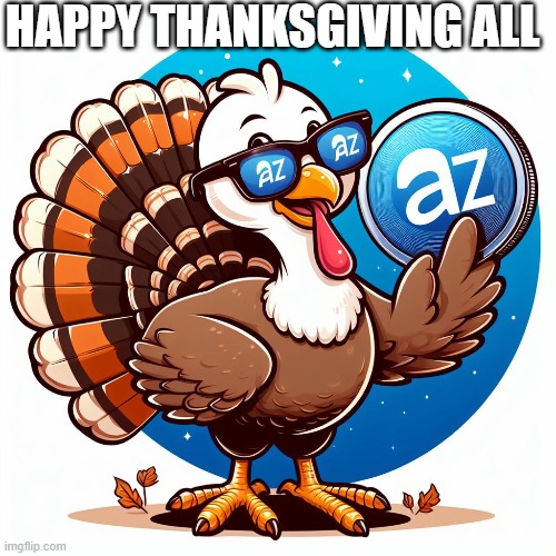 Azcoiner's Thanksgiving bash this year: stuffing the turkey with crypto gains, passing gravy in Bitcoin! ??? | HAPPY THANKSGIVING ALL | image tagged in memes,funny memes,cryptocurrency,cryptography,happy thanksgiving | made w/ Imgflip meme maker