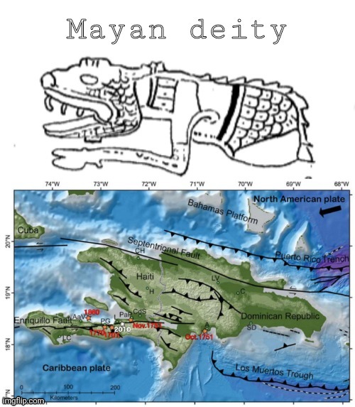 Mayan Deity | image tagged in haiti | made w/ Imgflip meme maker