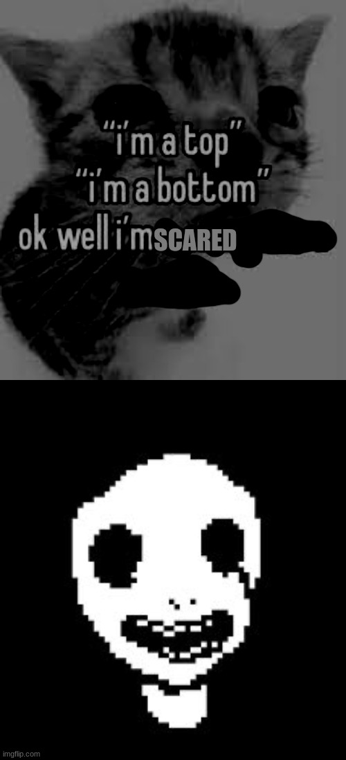 Imscared | SCARED | image tagged in i'm a top i'm a bottom ok well i'm a creep i'm a weirdo | made w/ Imgflip meme maker