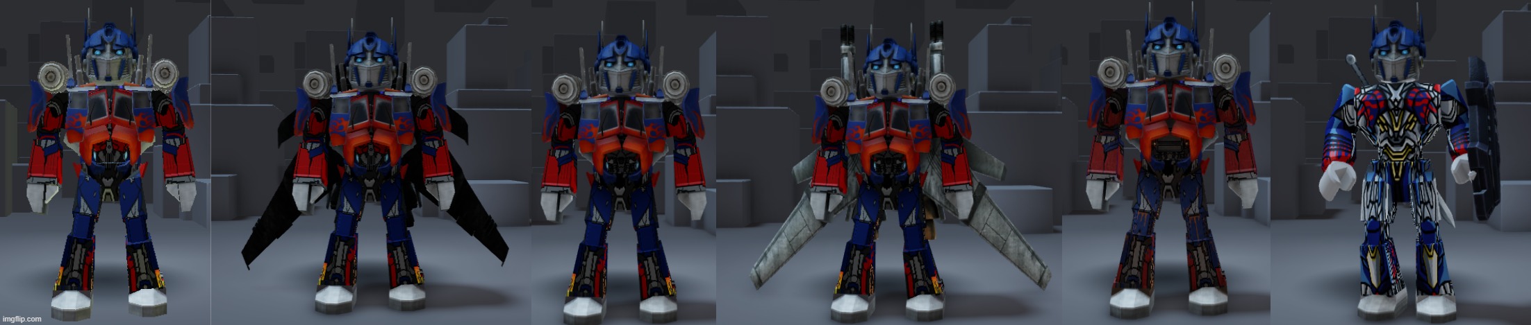 My Optimus Prime Avatars | image tagged in roblox | made w/ Imgflip meme maker