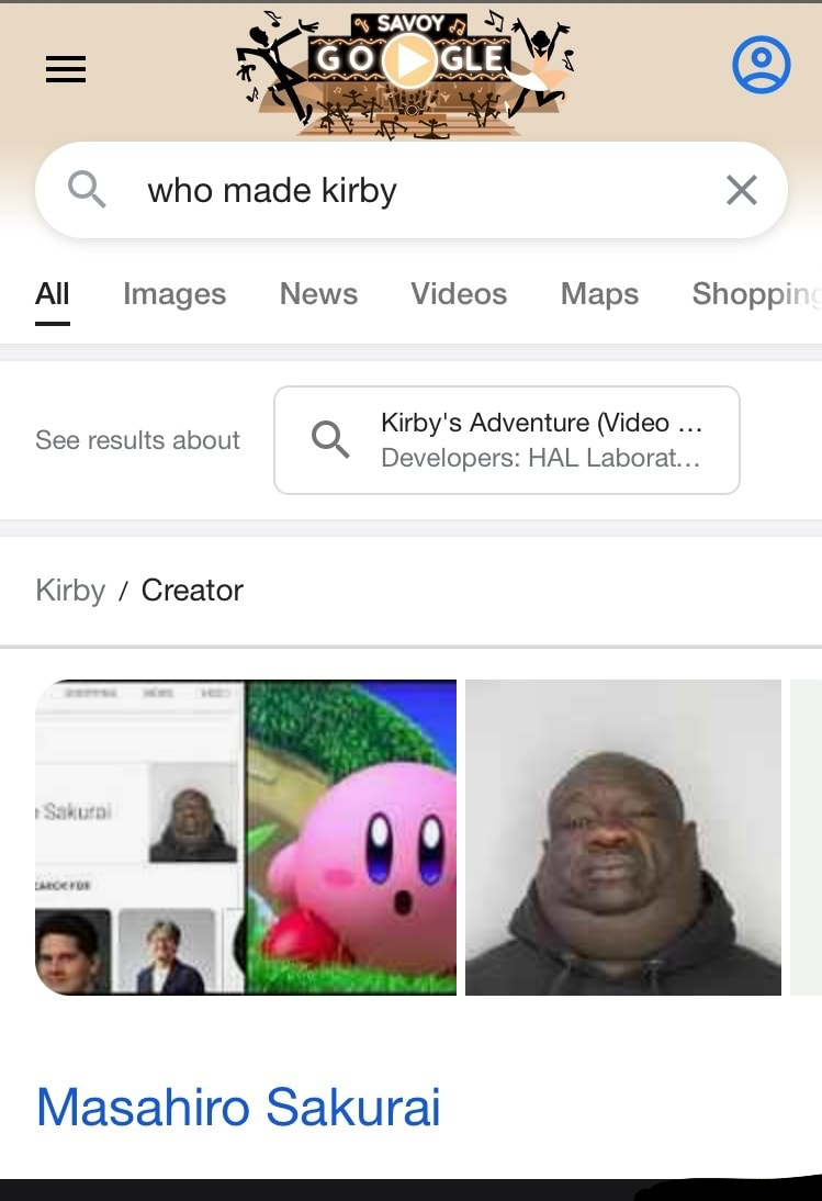 High Quality Who created Kirby Blank Meme Template