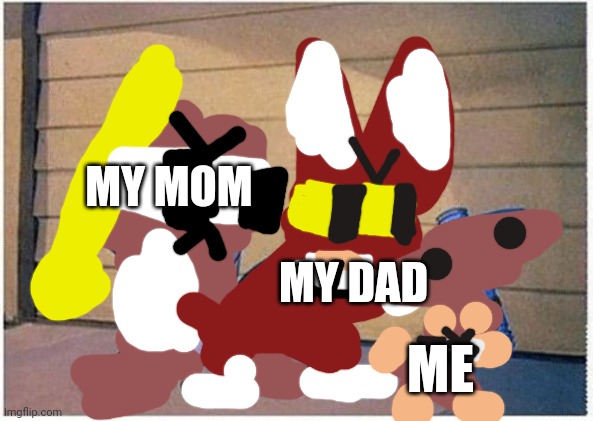 Kitty memes #9 | MY MOM; MY DAD; ME | image tagged in tom and jerry frying pan,gattino,topo,cane | made w/ Imgflip meme maker