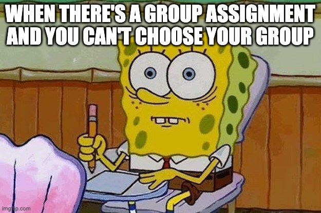 Oh Crap?! | WHEN THERE'S A GROUP ASSIGNMENT AND YOU CAN'T CHOOSE YOUR GROUP | image tagged in oh crap | made w/ Imgflip meme maker