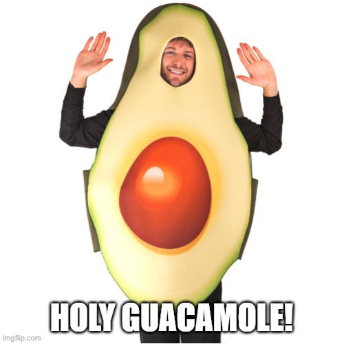 Avocado man | HOLY GUACAMOLE! | image tagged in avocado man | made w/ Imgflip meme maker