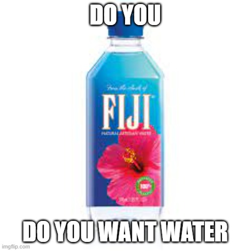 fij waer | DO YOU; DO YOU WANT WATER | image tagged in fiji,water,i love fiji water | made w/ Imgflip meme maker