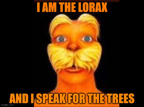 Lorax | I AM THE LORAX; AND I SPEAK FOR THE TREES | image tagged in the lorax,lorax,funny,movie,tree | made w/ Imgflip meme maker
