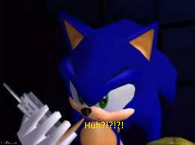 sonic huh | image tagged in sonic huh | made w/ Imgflip meme maker