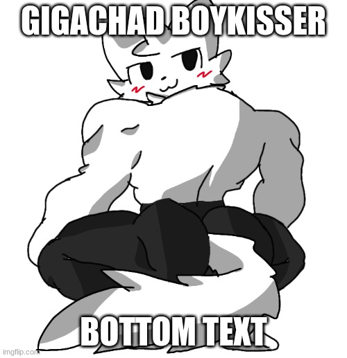 indeed | GIGACHAD BOYKISSER; BOTTOM TEXT | image tagged in thicc omni man boykisser,boykisser,furry | made w/ Imgflip meme maker