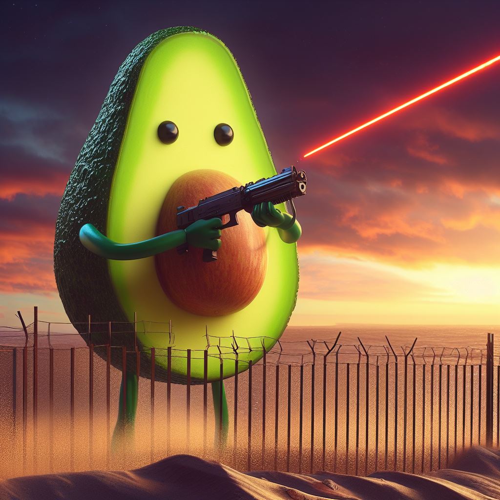 Avocado Holds the Line Blank Meme Template