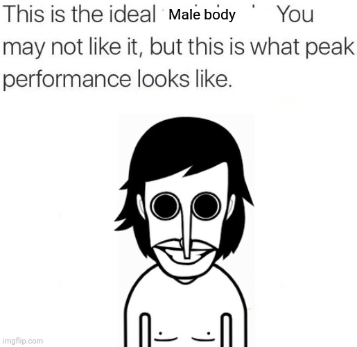 this is the ideal ___ | Male body | image tagged in this is the ideal ___ | made w/ Imgflip meme maker