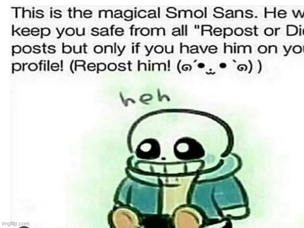 High Quality Smol sans Blank Meme Template