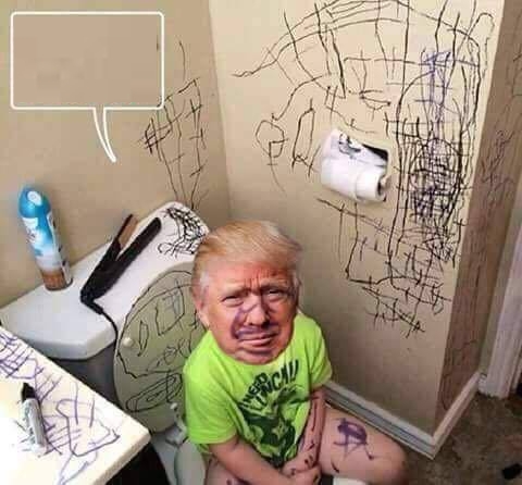 High Quality Trump baby infant toddler child toilet scribble walls Blank Meme Template