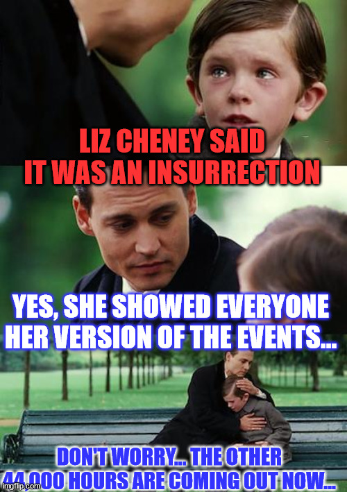 Hey Liz... cherry picking season has ended...  your lies are beginning to be exposed... | LIZ CHENEY SAID IT WAS AN INSURRECTION; YES, SHE SHOWED EVERYONE HER VERSION OF THE EVENTS... DON'T WORRY... THE OTHER 44,000 HOURS ARE COMING OUT NOW... | image tagged in memes,liar,rino,exposed | made w/ Imgflip meme maker