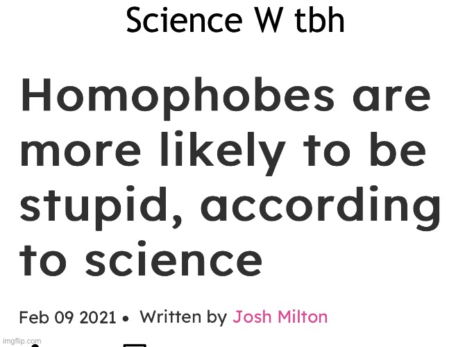 Science W tbh | made w/ Imgflip meme maker