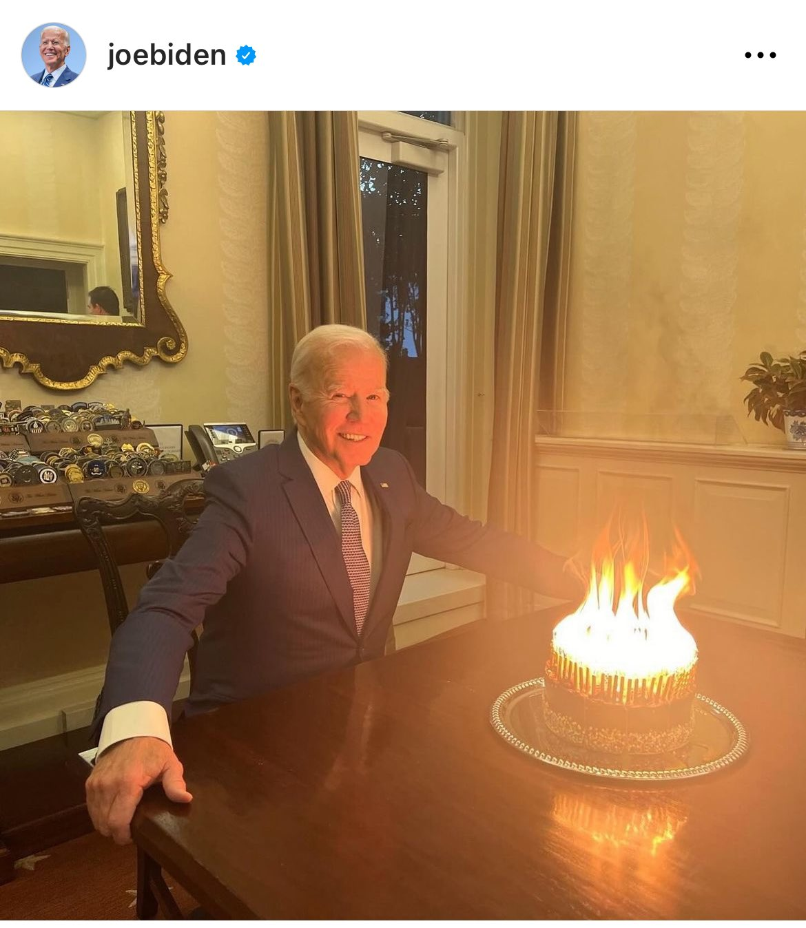 High Quality Biden Birthday Blank Meme Template