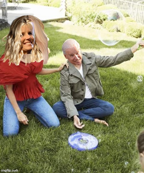 Blowing Bubbles with Biden | image tagged in joe biden,bubbles | made w/ Imgflip meme maker