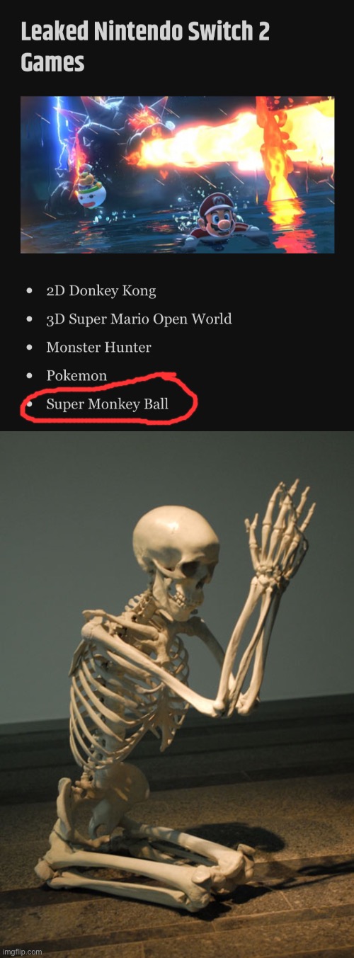 Please be an accurate leak I NEED | image tagged in praying skeleton | made w/ Imgflip meme maker