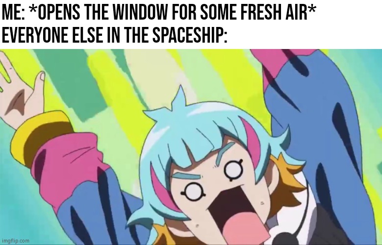 That was a little Whoopsie~. | ME: *OPENS THE WINDOW FOR SOME FRESH AIR*
EVERYONE ELSE IN THE SPACESHIP: | image tagged in spaceship,window,fresh,air,funny,shocked face | made w/ Imgflip meme maker