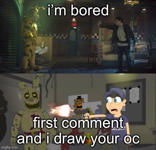 100% real no fake | i’m bored; first comment and i draw your oc | image tagged in 100 real no fake | made w/ Imgflip meme maker