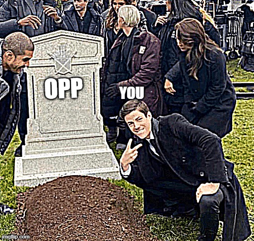 Grant Gustin over grave | OPP; YOU | image tagged in him | made w/ Imgflip meme maker