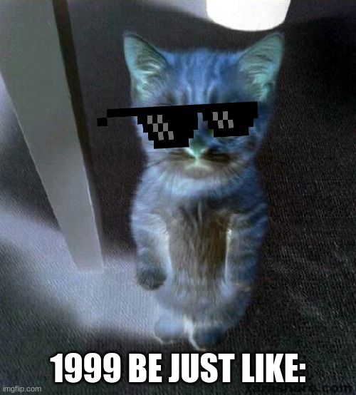 1999 | 1999 BE JUST LIKE: | image tagged in memes,cute cat | made w/ Imgflip meme maker
