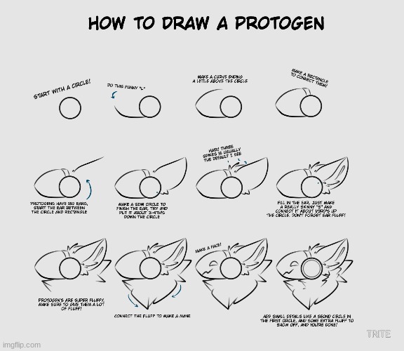 how to draw a protogen (credit to someone on reddit) | image tagged in protogen | made w/ Imgflip meme maker